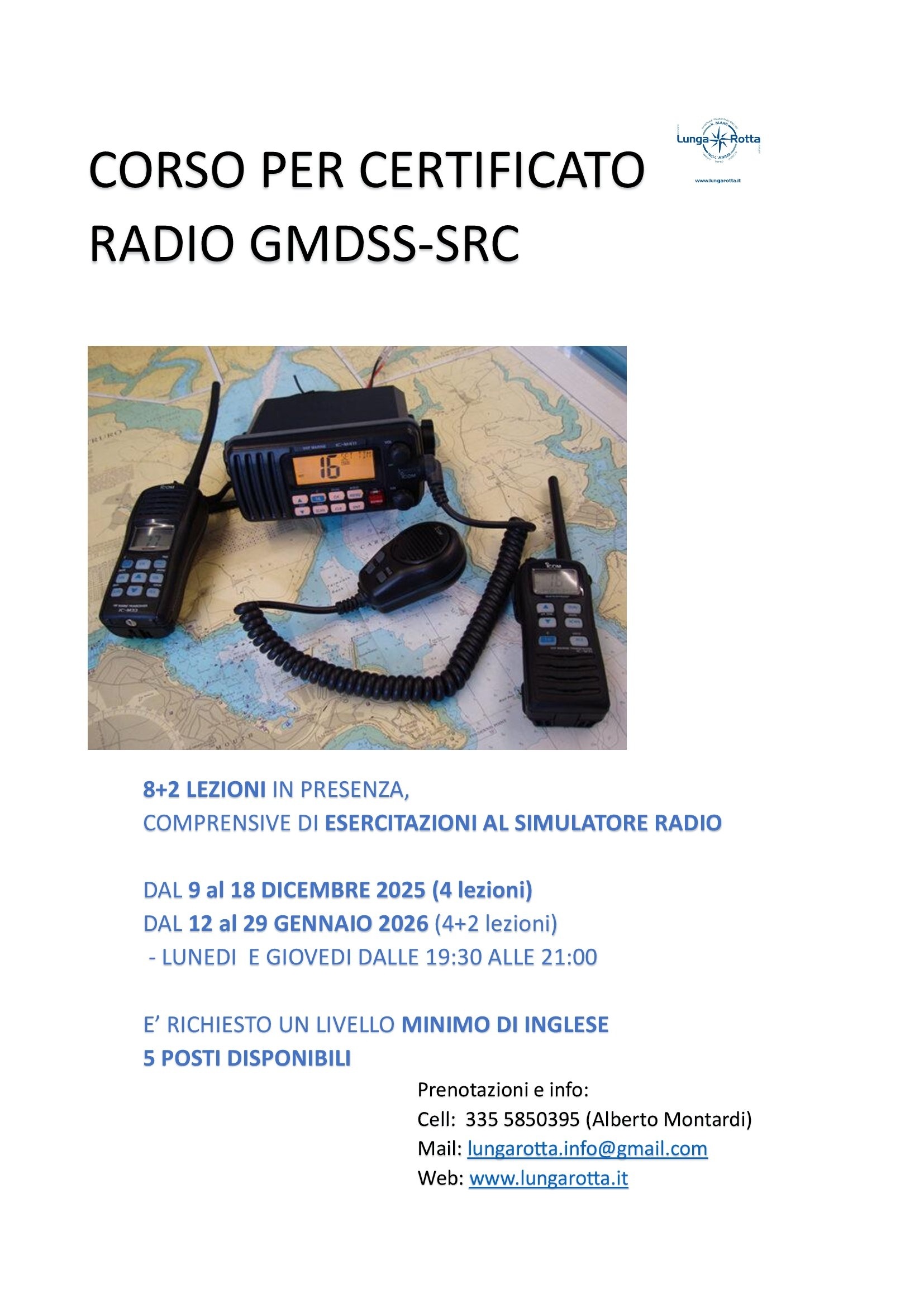 Corso per Certificato Radio GMDSS – SRC